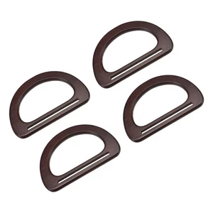 Legno Borsa Manici,150mm 4pz D Forma Borsa Manico Accessori,Rosso Marrone - Foto 1 di 7