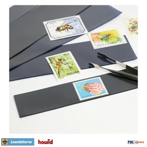 Hawid Stamp Mounts Black Pack of 25 Strips - Stamp Height 52mm - Picture 1 of 1