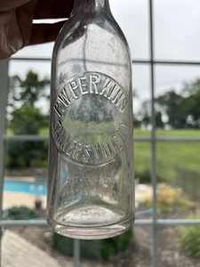 Vintage TANNERSVILL N.Y. PW. PERKINS SLUG PLATE BLOB TOP BOTTLE - Bild 1 von 8