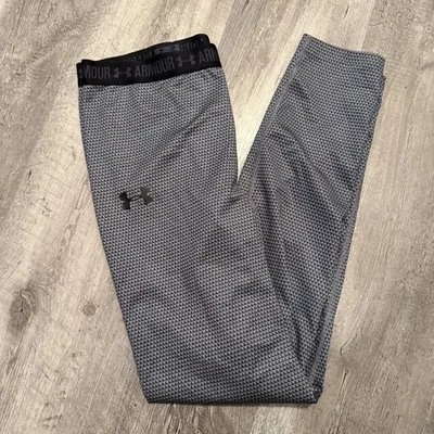 Under Armour Girls UA HeatGear Printed Legging Youth X-Large Black Gray 1271028 - Image 1 of 4