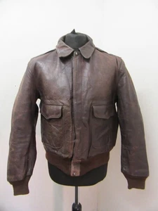 VINTAGE HERCULES HORSEHIDE LEATHER MOTORCYCLE BOMBER FLIGHT JACKET SIZE 42 - Picture 1 of 23