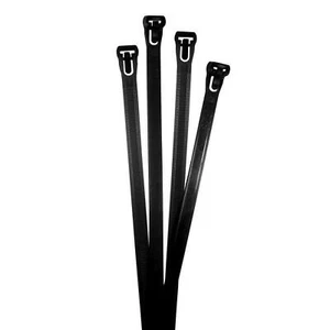 100x Kabelbinder Wiederverwendbar 450 x 9,0mm Schwarz 79,4kg PA6.6 Polyamid Indu - Picture 1 of 1