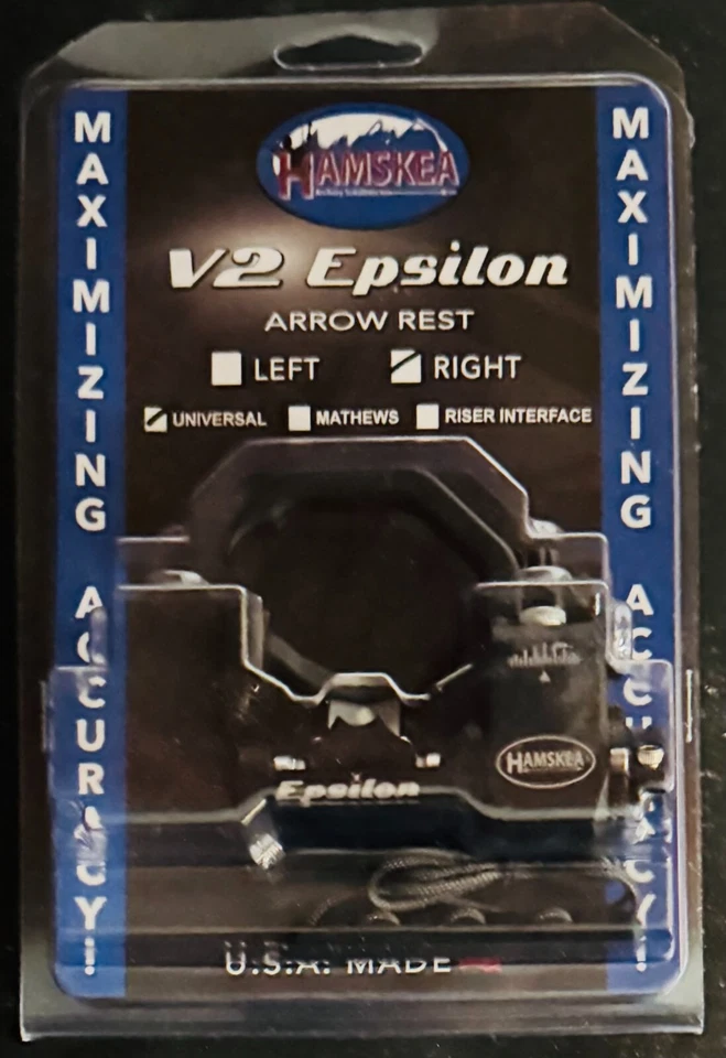 Hamskea V2 Epsilon Arrow Rest w/ Universal Mount - Right Hand - Black #213774