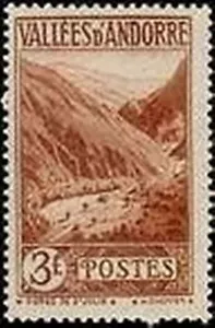 ANDORRE FRANCAIS STAMP TIMBRE YVERT 42 " GORGES DE SAINT-JULIA 3F " NEUF xx TTB - Imagen 1 de 1