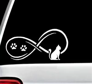 Calcomanía adhesiva Cat Infinity para arte de pared ventana portátil camioneta SUV coche camioneta | B1102 - Imagen 1 de 3