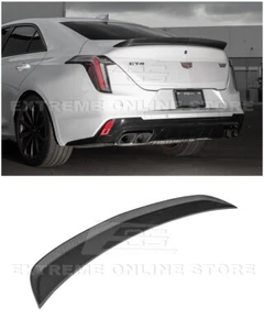 For 20-Up Cadillac CT4 | CT4-V Blackwing Style CARBON FIBER Rear Wing Spoiler - Picture 1 of 21