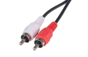 Cavo audio PHONO da 2RCA a 2RCA doppio ROSSO e BIANCO maschio a maschio cavo 1,5m x20 - Foto 1 di 3