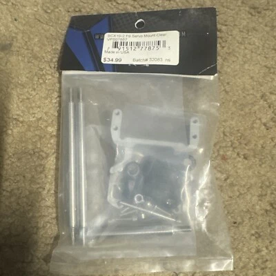 Vanquish Products VPS07857 Currie F9 Servo Mount Kit Clear : SCX10 II - Image 1 of 2