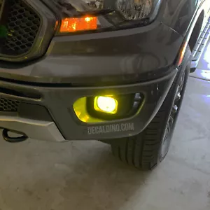 Fits 2019+ Ford Ranger Fog Light - Yellow Tint Overlay Film - Foto 1 di 3
