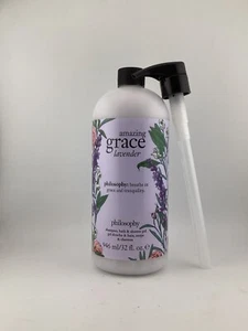 Philosophy Amazing Grace Lavender Shampoo, Shower Gel & Bubble Bath 32 Oz+pump - Picture 1 of 2