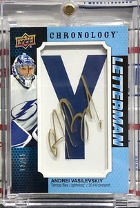 2019-20 UD CHRONOLOGY ANDREI VASILEVSKIY, #L-TA-AV, AUTO, LETTERMAN, SER #13/15 - Picture 1 of 4