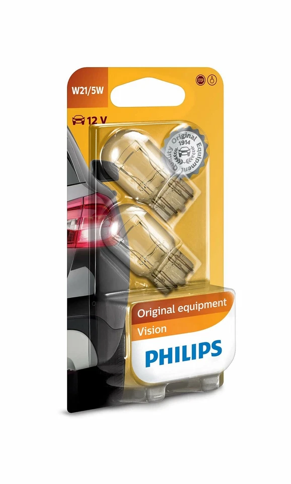 2x PHILIPS Vision W21/5W 12066B2 Senal halogena interior 12V 21/5W WX3x 16d - Imagen 1 de 1