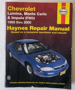 Chevrolet Lumina Monte Carlo Impala fwd 1995 to 2005 Haynes Shop Repair Manual  - Imagen 1 de 1
