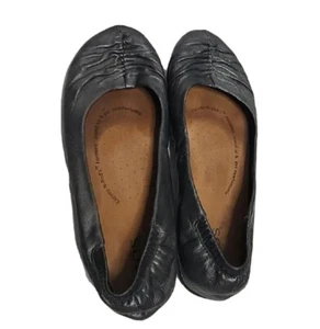 Zapatos de bailarina Taos curves y vainas sin cordones de plata oscura metálica EE. UU. 8 - Imagen 1 de 4
