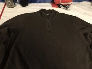 Apt 9 Sweater 1/4 zip Dark Brown Large L Sweatshirt 11 s1 - Picture 1 of 5