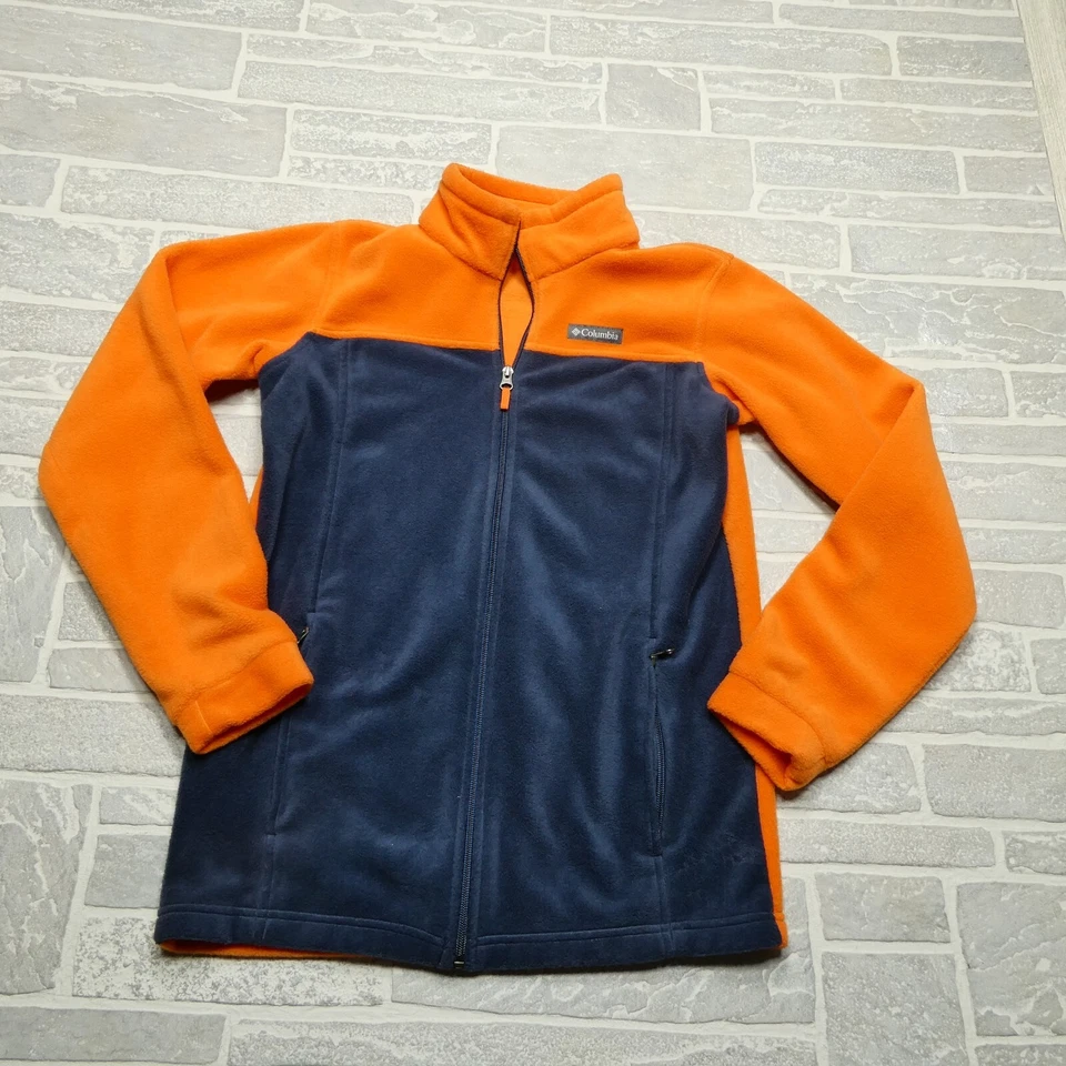 Columbia Teens Fleece Jacket Size XL (18/20) Orange and Blue Chicago Bears Color - Image 1 of 4
