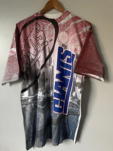 Camisa AOP XL RARA NUEVA CON ETIQUETAS Vintage 1993 New York Giants Estampado Completo - Imagen 1 de 6