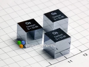 Solid OSMIUM density cube 10x10x10mm - 22.6 grams - Most shiny cube available! - Picture 1 of 1