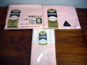 Taie d'oreiller plate équilibrée percale peignée Pacifique drap NOS 100 % coton rose - Photo 1 sur 7