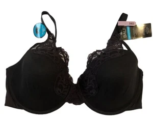 BALI NEW $48 One Smooth U Comfort Stretch Lace Underwire Bra Black 38D Full Cov. - Picture 1 of 10