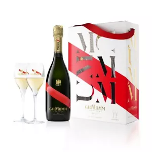G.H. Mumm Grand Cordon (750mL) Champagne Gift Pack + Two Champagne Glasses - Picture 1 of 4