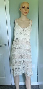 Urban Outfitters Fairycore Ribbon Knit Dress, Cream, XL - Bild 1 von 7