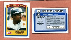 HANK AARON ATLANTA BRAVES 1990 SWELL BASEBALL CARD #2