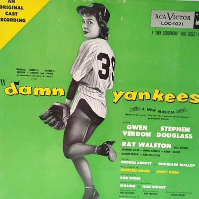 Damn Yankees Broadway & Film Musical Original Cast 1958 Vinyl LP Record - Image 1 of 4