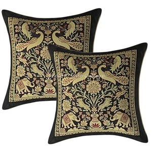 Handwoven Home Decor Cushion Brocade Jacquard Throw Pillow Cover Case Meditation - Picture 1 of 6