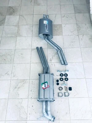 MERCEDES BENZ 380SL R107   EXHAUST MUFFLER ANSA FRONT REAR PIPE  SET  - Image 1 of 4
