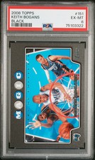2008-09 Topps BLACK Keith Bogans /51 PSA 6 EX-MT Magic #151 Black Border