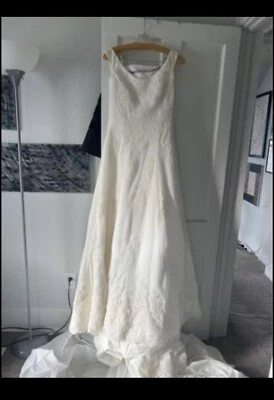 Moonlight Ivory Off Shoulder Wedding Dress, Size 10, New - Image 1 of 4