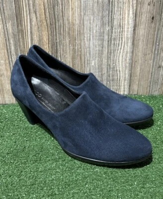 Zapatos sin cordones para mujer Ecco diseño danés azul gamuza talla 38 (7-7,5 EE. UU.) Foto 1 de 4