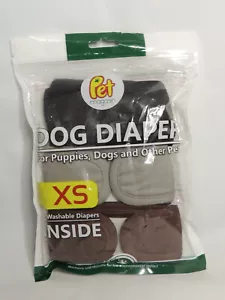 Pannolini per Cani Lavabili XS (Confezione da 3) - NUOVI - Marrone, Grigio, Nero - Pet Magasin - Foto 1 di 5