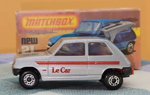 Matchbox Superfast 21 Renault 5tl - Silver Le Car 1981 Rare - England "K" Box - Picture 1 of 13
