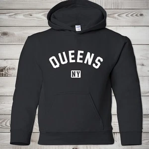Queens Kids Hoodie | Queens New York Classic Youth Pullover Hoodie | Queens NY - Picture 1 of 6