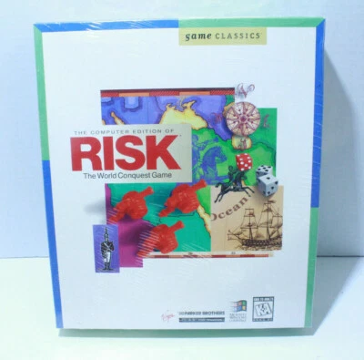 Risk The World Conquest Game PC 3.5" Windows BIG BOX 1991 Virgin Brand New - Image 1 of 4
