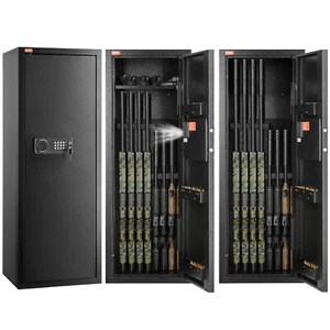 Uimoso 6-8 Rifles Gun Safe Rifle Safe with Lock & Digital Keypad Removable Shelf - Picture 1 of 10