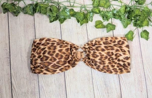 Zimmermann Women's Bikini Top Strapless Animal Print Cheetah Ring Size 1 - Picture 1 of 7
