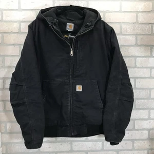 Carhartt Jacke Herren Medium Schwarz Kapuze Full Swing Workwear Distressed 103371 - Bild 1 von 13