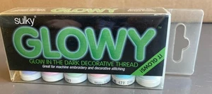 RARE SULKY GLOWY 40w 6 Pak Thread 6x 110 Yards Each GLOW IN THE DARK Luminescent - Picture 1 of 5