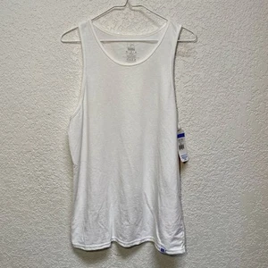 Russell Athletic Tank Top Men's M White Performance Dri-Power UPF 30+ Sleeveless - Picture 1 of 7