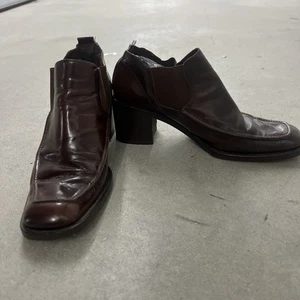 Damen 7,5 B Vintage Mahagonibraun Weiches Leder Stiefeletten Made in Italy - Bild 1 von 9