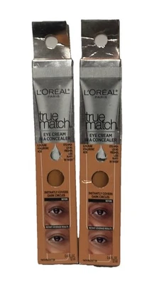 2 Pack L'Oreal True Match Eye Cream In A Concealer 0.40 oz Dark C7-8 - Image 1 of 2