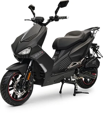 Bads schwarz/matt 125ccm Euro5 Sportlich Motorroller Scooter Kleinkraftrad Burno - Bild 1 von 4
