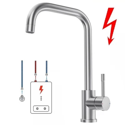 Niederdruck armatur küche Wasserhahn Küchenarmatur 360° Einhandmischer Edelstahl - Bild 1 von 4