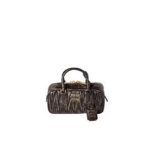 MIU MIU Arcadie $3450 Coffee Leather Top Handle Bag New & Authentic - Picture 1 of 4