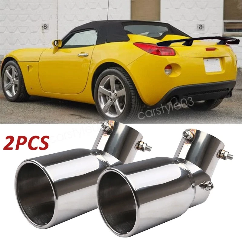 2PC Car Exhaust Pipe Tip Rear Tail Throat Muffler For Pontiac Solstice 2006-2009 Foto 1 de 4