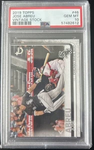 Topps Jose Abreu Vintage Stock 2019/99 PSA 10 POP 1 - Imagen 1 de 2
