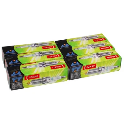 Set of 6 Denso Iridium Spark Plugs for Nissan Navara D22 V6 3.0L VG30E 2000~2004 - image 1 of 3